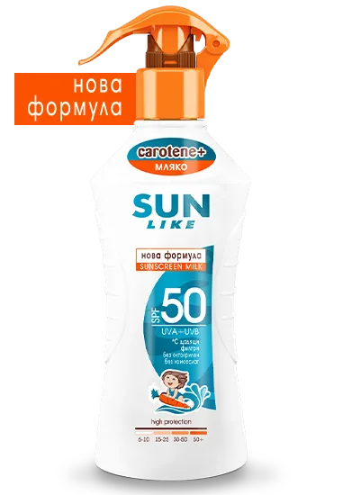Слънцезащитно мляко Sun Like KIDS