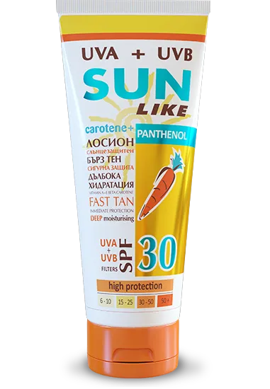 Слънцезащитен лосион PANTHENOL SUN LIKE SPF 30