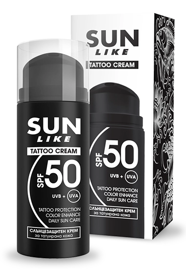 Слънцезащитен крем за татуирана кожа SPF50